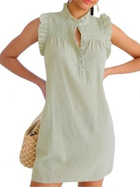 J. Crew Re-Imagined Earth Friendly Cotton Lightweight Cotton Ruffle Details